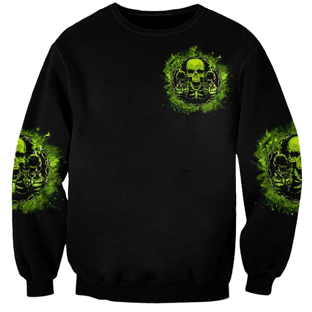 Gun Skull Sweatshirt When You Come For My Gun Expect An Appropriate Response - Wonder Print Shop