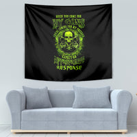 Gun Skull Tapestry When You Come For My Gun Expect An Appropriate Response - Wonder Print Shop