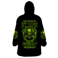 Gun Skull Wearable Blanket Hoodie When You Come For My Gun Expect An Appropriate Response - Wonder Print Shop