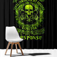 Gun Skull Window Curtain When You Come For My Gun Expect An Appropriate Response - Wonder Print Shop