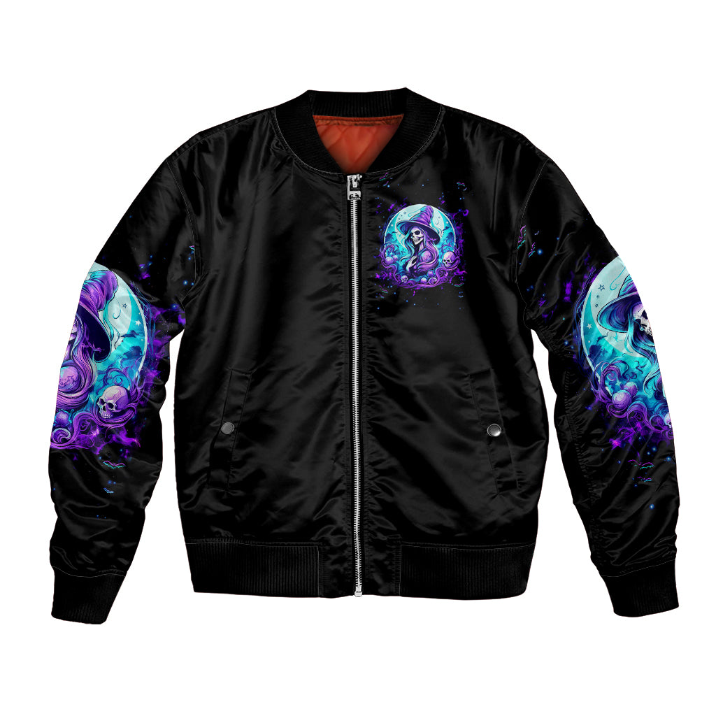 Witch Skull Bomber Jacket My Mother Didn't Raise A Princess She Trained A Witch - Wonder Print Shop
