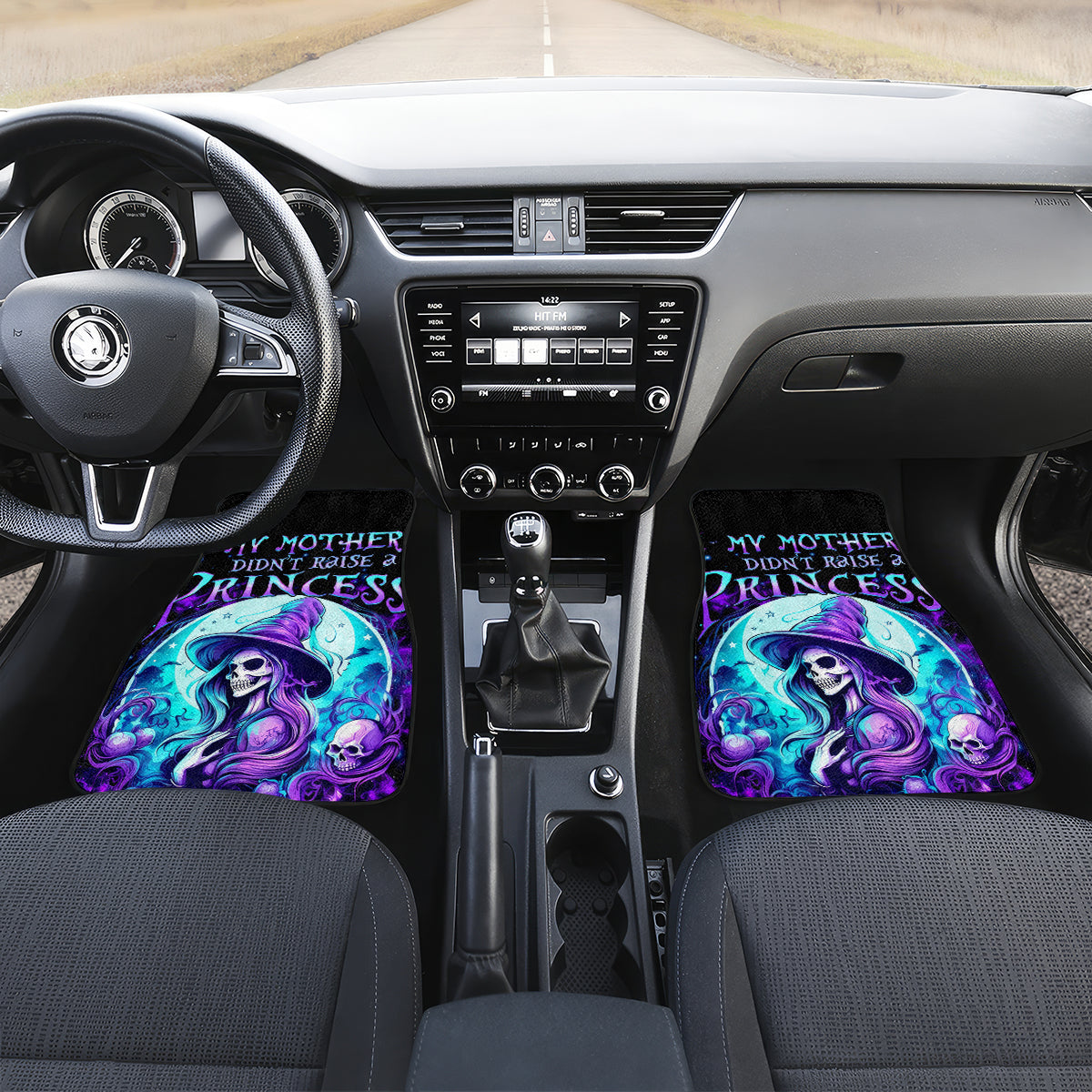 Witch Skull Car Mats My Mother Didn't Raise A Princess She Trained A Witch - Wonder Print Shop