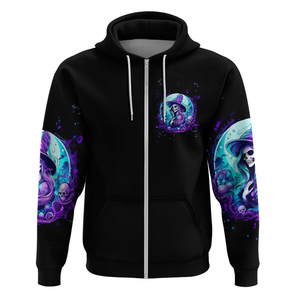 Witch Skull Hoodie My Mother Didn't Raise A Princess She Trained A Witch - Wonder Print Shop