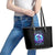 Witch Skull Leather Tote Bag My Mother Didn't Raise A Princess She Trained A Witch - Wonder Print Shop