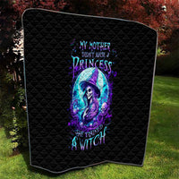 Witch Skull Quilt My Mother Didn't Raise A Princess She Trained A Witch - Wonder Print Shop