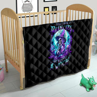 Witch Skull Quilt My Mother Didn't Raise A Princess She Trained A Witch - Wonder Print Shop