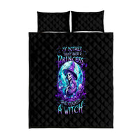 Witch Skull Quilt Bed Set My Mother Didn't Raise A Princess She Trained A Witch - Wonder Print Shop