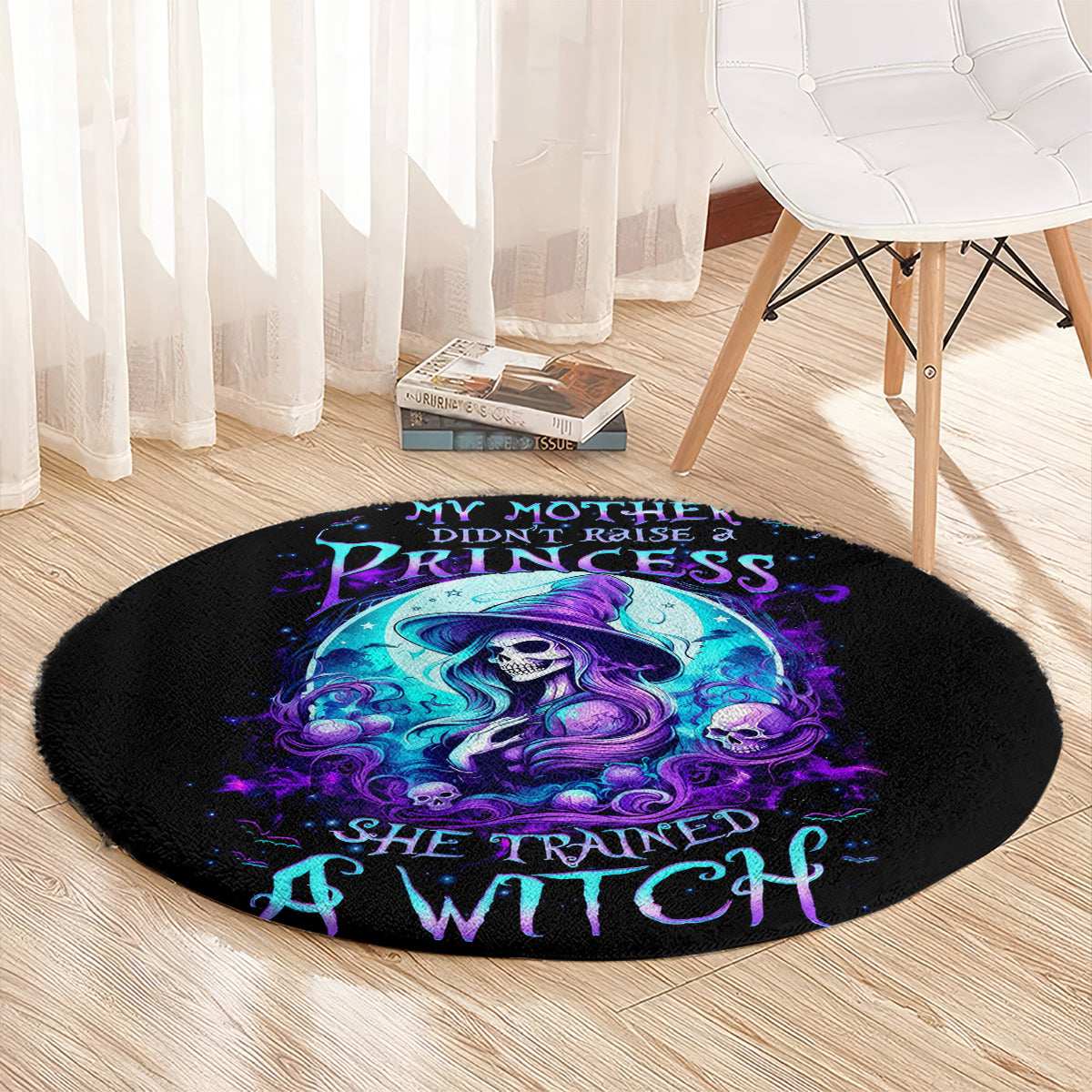 witch-skull-round-carpet-my-mother-didnt-raise-a-princess-she-trained-a-witch