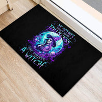 Witch Skull Rubber Doormat My Mother Didn't Raise A Princess She Trained A Witch - Wonder Print Shop