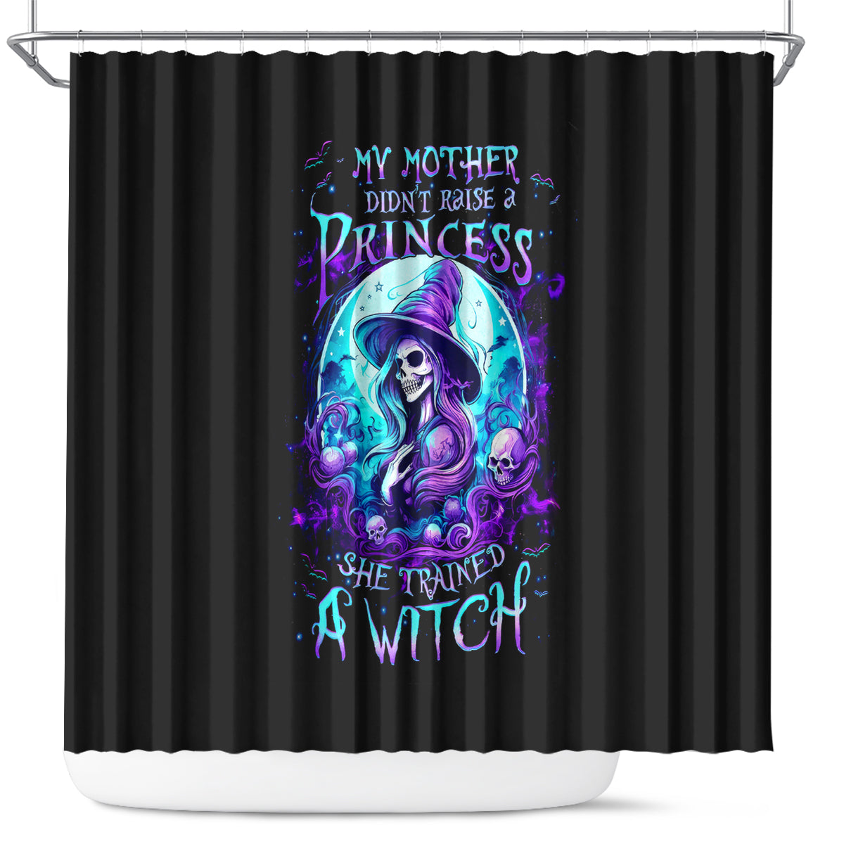 witch-skull-shower-curtain-my-mother-didnt-raise-a-princess-she-trained-a-witch