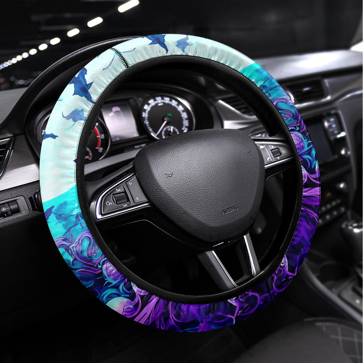 Witch Skull Steering Wheel Cover My Mother Didn't Raise A Princess She Trained A Witch - Wonder Print Shop