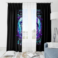 Witch Skull Window Curtain My Mother Didn't Raise A Princess She Trained A Witch - Wonder Print Shop