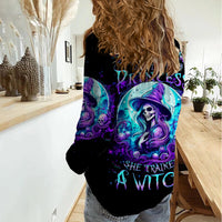 Witch Skull Women Casual Shirt My Mother Didn't Raise A Princess She Trained A Witch - Wonder Print Shop
