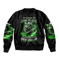 Warrior Skull Bomber Jacket Of Course I'm Going To Hell Just Pick You Up - Wonder Print Shop