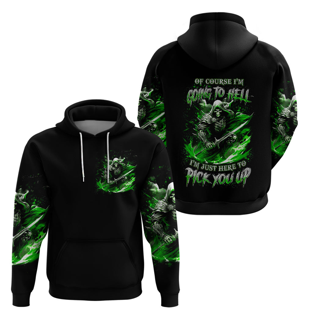Warrior Skull Hoodie Of Course I'm Going To Hell Just Pick You Up - Wonder Print Shop