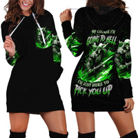Warrior Skull Hoodie Dress Of Course I'm Going To Hell Just Pick You Up - Wonder Print Shop