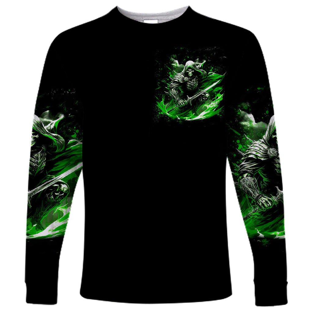 Warrior Skull Long Sleeve Shirt Of Course I'm Going To Hell Just Pick You Up - Wonder Print Shop