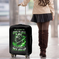 Warrior Skull Luggage Cover Of Course I'm Going To Hell Just Pick You Up - Wonder Print Shop