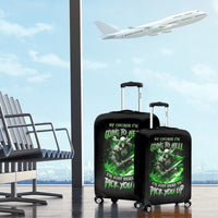 Warrior Skull Luggage Cover Of Course I'm Going To Hell Just Pick You Up - Wonder Print Shop