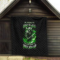 Warrior Skull Quilt Of Course I'm Going To Hell Just Pick You Up - Wonder Print Shop