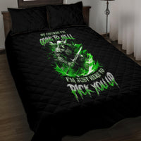 Warrior Skull Quilt Bed Set Of Course I'm Going To Hell Just Pick You Up - Wonder Print Shop