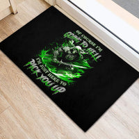 Warrior Skull Rubber Doormat Of Course I'm Going To Hell Just Pick You Up - Wonder Print Shop