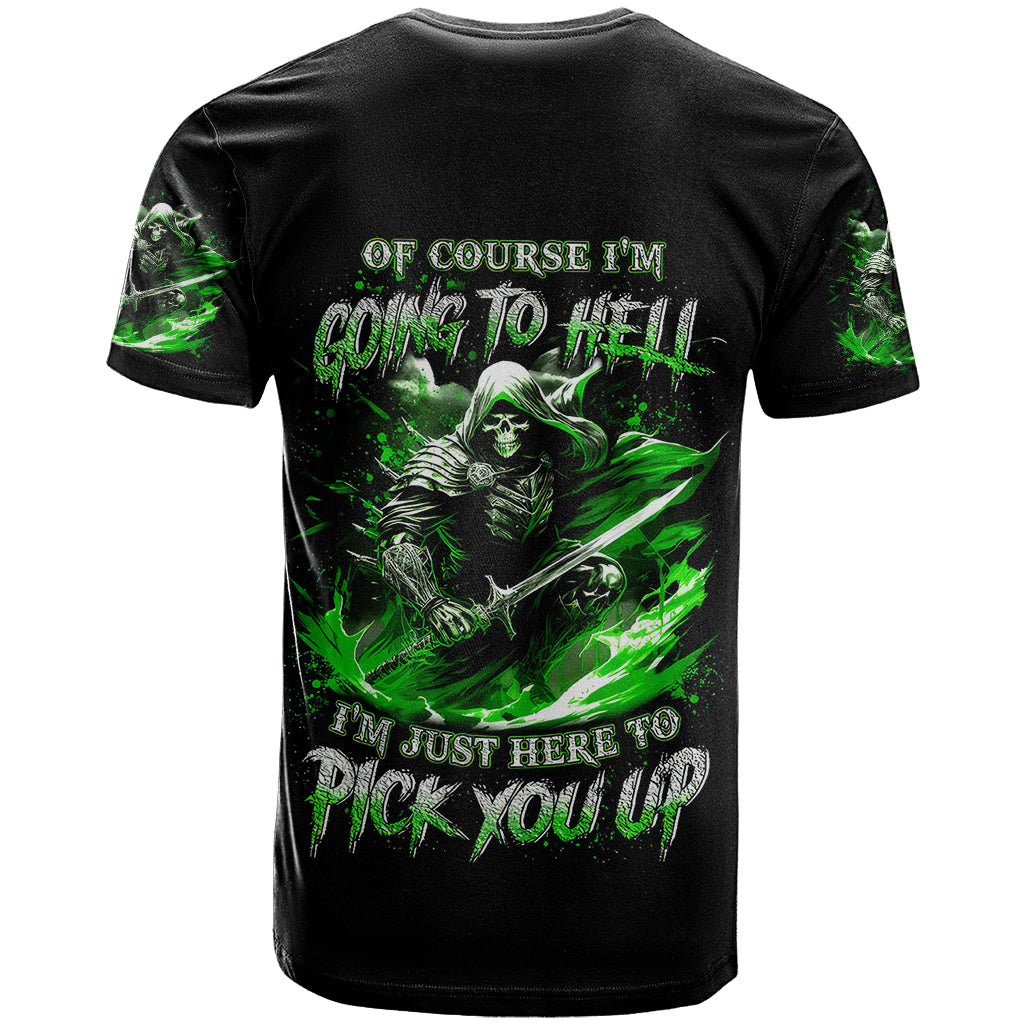 Warrior Skull T Shirt Of Course I'm Going To Hell Just Pick You Up - Wonder Print Shop