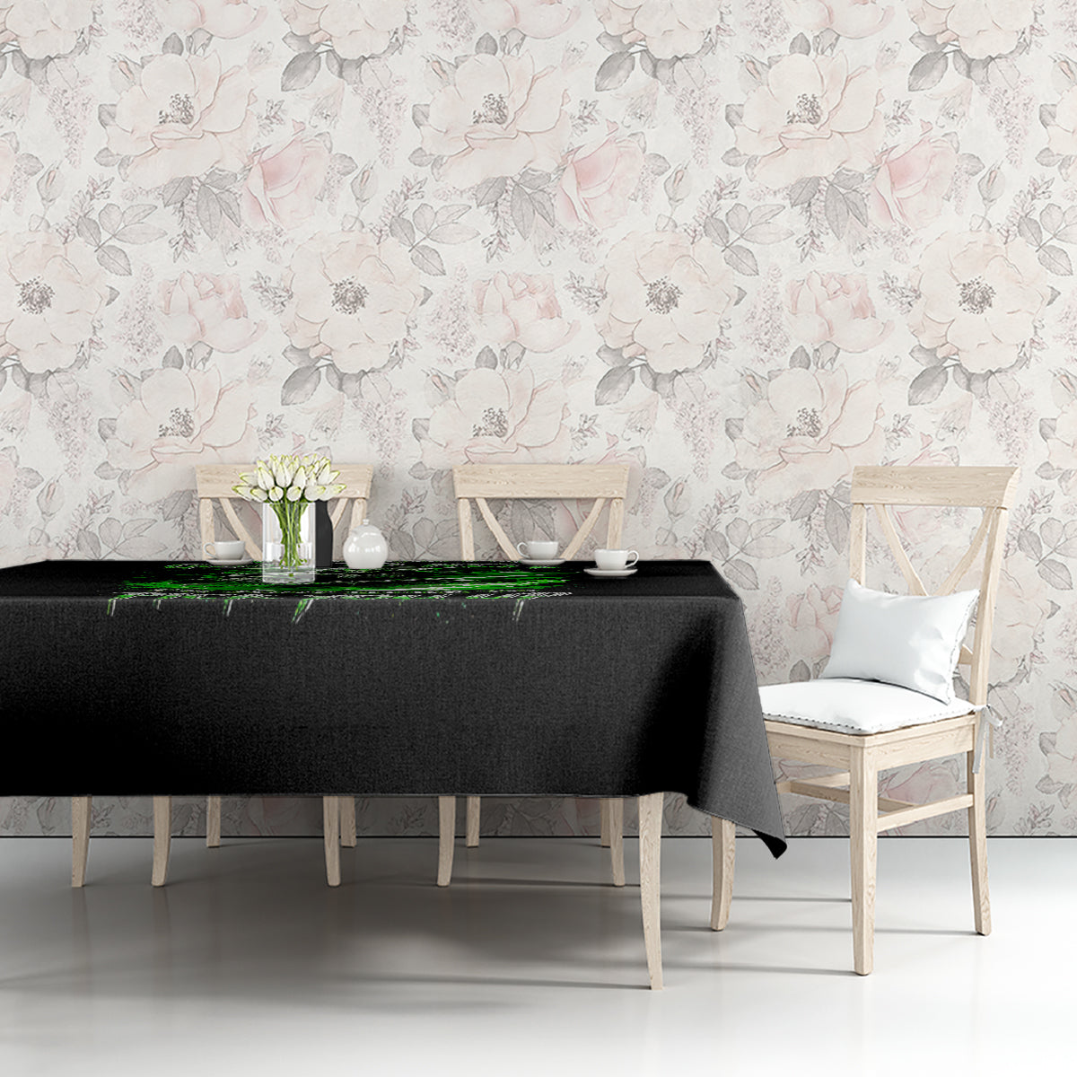 Warrior Skull Tablecloth Of Course I'm Going To Hell Just Pick You Up - Wonder Print Shop