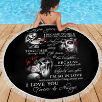 Love Skull Beach Blanket Once Upon A Time I Love You Forever And Always - Wonder Print Shop