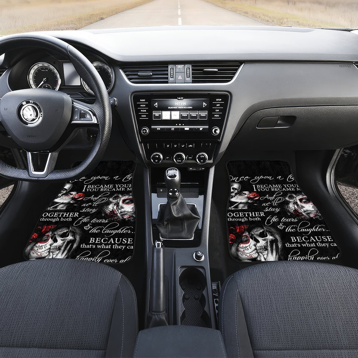 Love Skull Car Mats Once Upon A Time I Love You Forever And Always - Wonder Print Shop