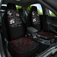 Love Skull Car Seat Cover Once Upon A Time I Love You Forever And Always - Wonder Print Shop