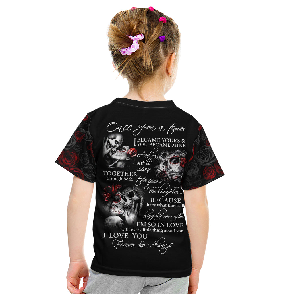 Love Skull Kid T Shirt Once Upon A Time I Love You Forever And Always - Wonder Print Shop
