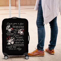 Love Skull Luggage Cover Once Upon A Time I Love You Forever And Always - Wonder Print Shop