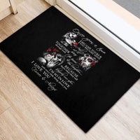 Love Skull Rubber Doormat Once Upon A Time I Love You Forever And Always - Wonder Print Shop