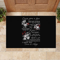 Love Skull Rubber Doormat Once Upon A Time I Love You Forever And Always - Wonder Print Shop