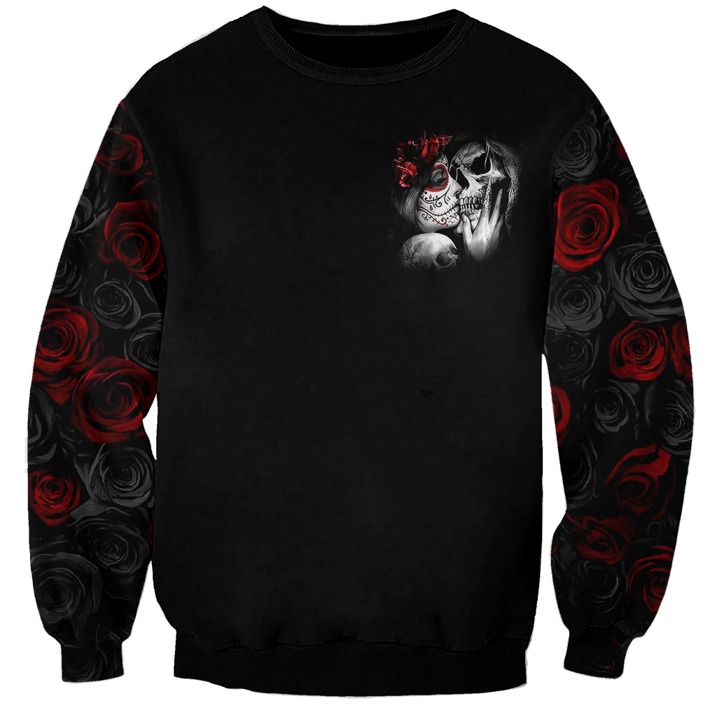 Love Skull Sweatshirt Once Upon A Time I Love You Forever And Always - Wonder Print Shop