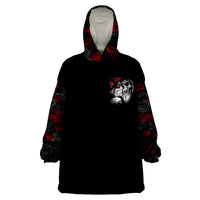 Love Skull Wearable Blanket Hoodie Once Upon A Time I Love You Forever And Always - Wonder Print Shop