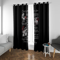 Love Skull Window Curtain Once Upon A Time I Love You Forever And Always - Wonder Print Shop