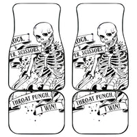 Art Skull Car Mats Rock Paper Scissors Throat Punch I Win - Wonder Print Shop