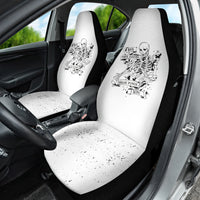 Art Skull Car Seat Cover Rock Paper Scissors Throat Punch I Win - Wonder Print Shop