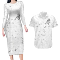 Art Skull Couples Matching Long Sleeve Bodycon Dress and Hawaiian Shirt Rock Paper Scissors Throat Punch I Win - Wonder Print Shop