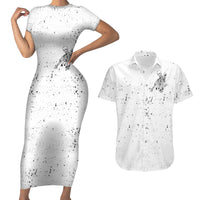 Art Skull Couples Matching Short Sleeve Bodycon Dress and Hawaiian Shirt Rock Paper Scissors Throat Punch I Win - Wonder Print Shop