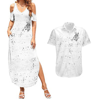 Art Skull Couples Matching Summer Maxi Dress and Hawaiian Shirt Rock Paper Scissors Throat Punch I Win - Wonder Print Shop