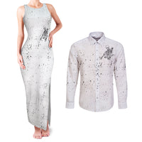 Art Skull Couples Matching Tank Maxi Dress and Long Sleeve Button Shirts Rock Paper Scissors Throat Punch I Win - Wonder Print Shop