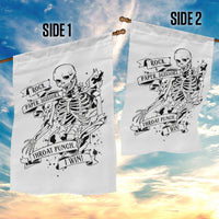 Art Skull Garden Flag Rock Paper Scissors Throat Punch I Win - Wonder Print Shop