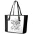 Art Skull Leather Tote Bag Rock Paper Scissors Throat Punch I Win - Wonder Print Shop