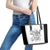 Art Skull Leather Tote Bag Rock Paper Scissors Throat Punch I Win - Wonder Print Shop