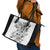 Art Skull Leather Tote Bag Rock Paper Scissors Throat Punch I Win - Wonder Print Shop