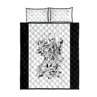Art Skull Quilt Bed Set Rock Paper Scissors Throat Punch I Win - Wonder Print Shop