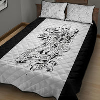 Art Skull Quilt Bed Set Rock Paper Scissors Throat Punch I Win - Wonder Print Shop